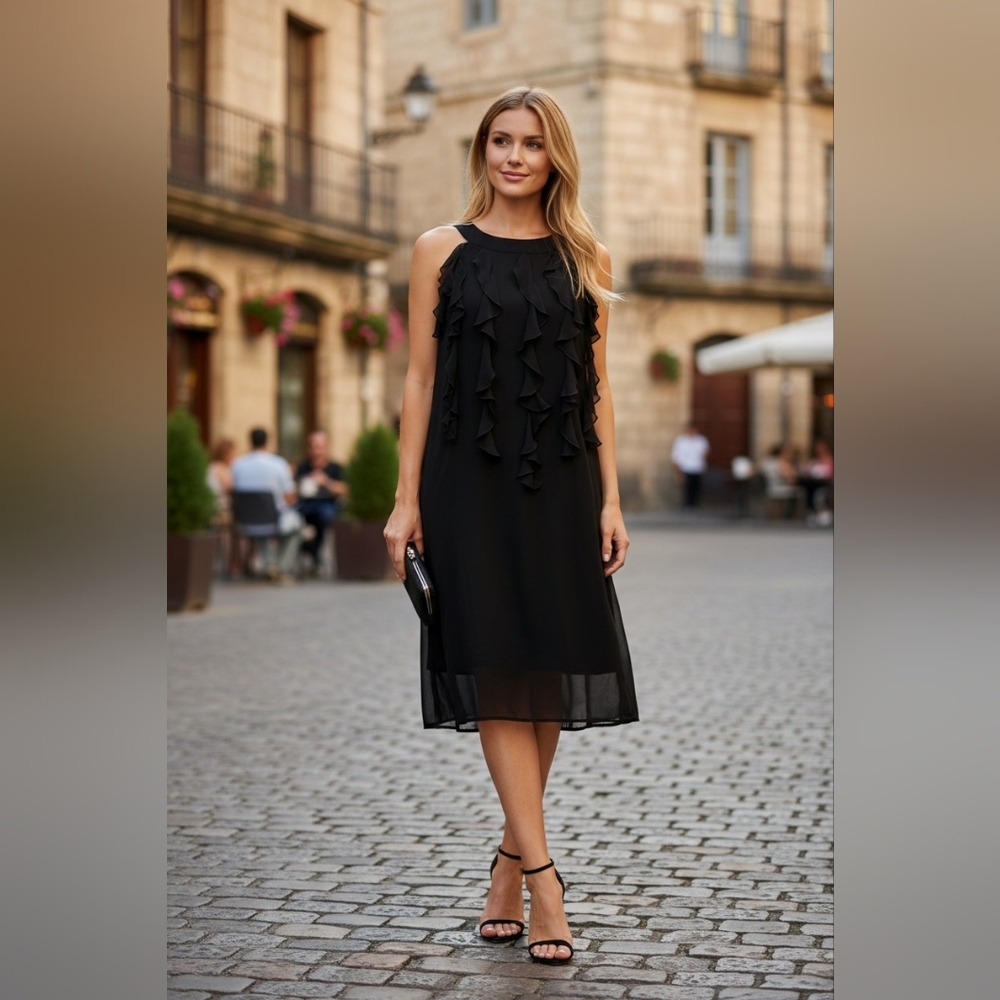 Ann Taylor Dress 100% Silk Evening Barbiecore Special Occasions Celeb Style
